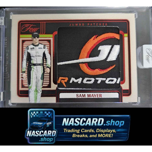 2025 Panini Turn Four Sam Mayer Jumbo Patches Red #/5 JR Motorsports Patch