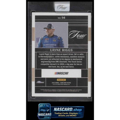 2025 Panini Turn Four #94 Layne Riggs Red #/25