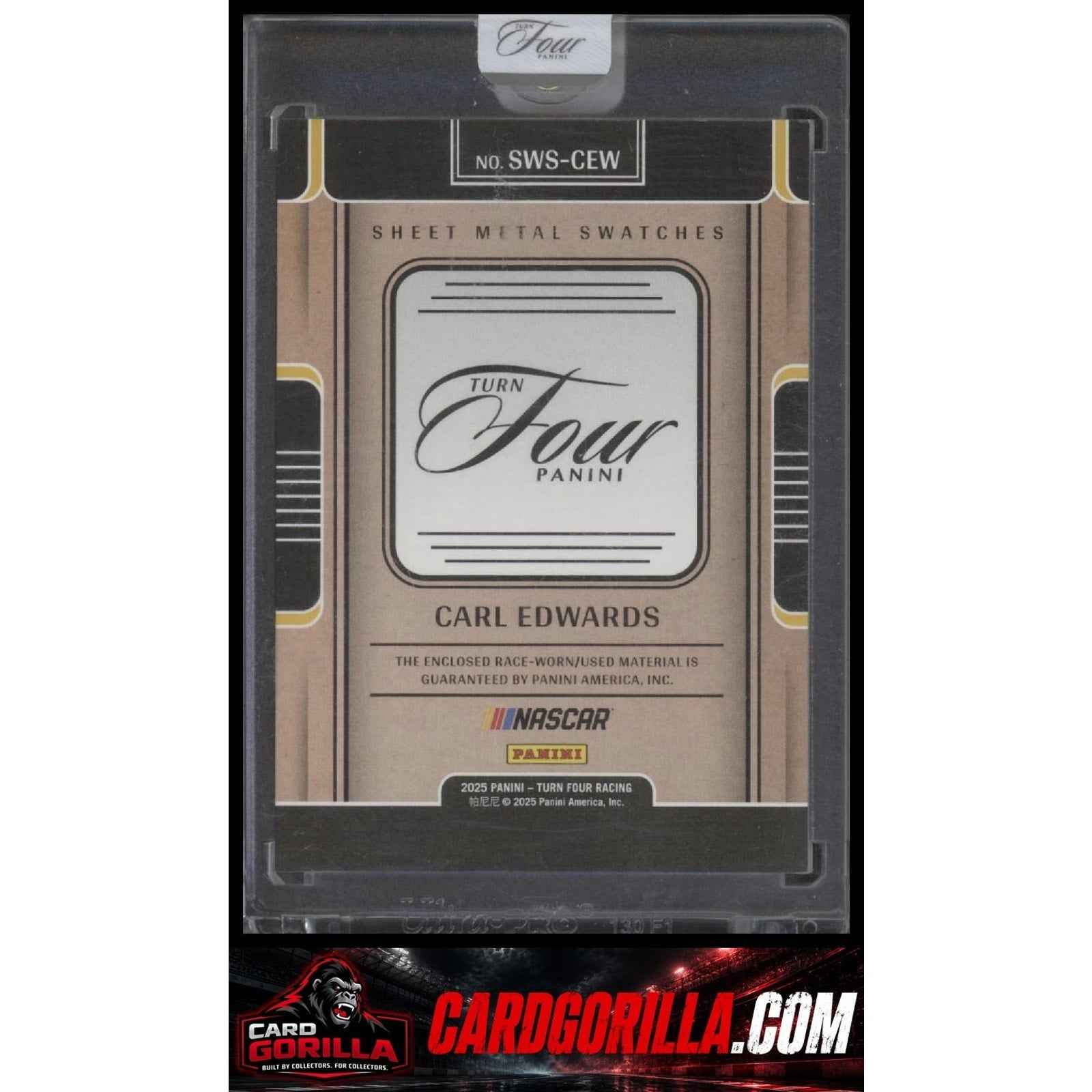 2025 Panini Turn Four #SWS-CEW Carl Edwards Sheet Metal Swatches #/49