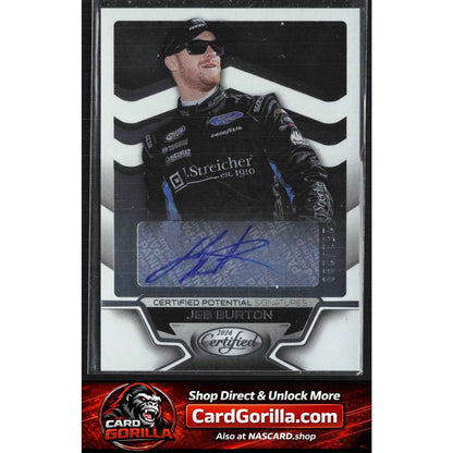 2016 Panini Certified #CP-JB Jeb Burton Certified Potential Signatures #/299