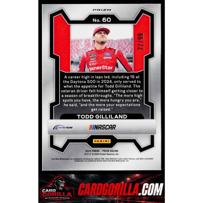 2024 Panini Prizm #60 Todd Gilliland Purple #/99