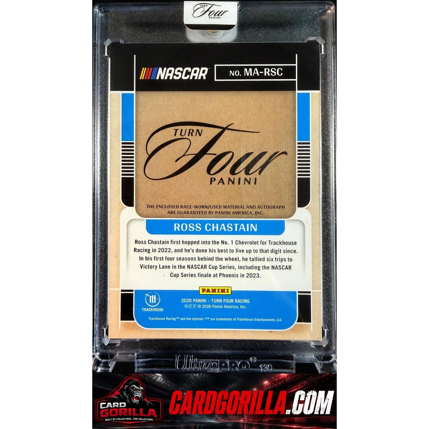 2026 Panini Turn Four Ross Chastain Memorabilia Autographs FOTL Black #6/6