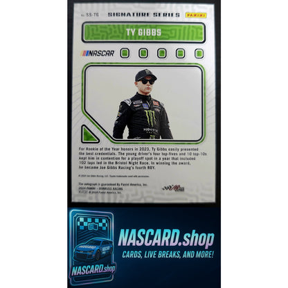 2024 Donruss #SS-TG Ty Gibbs Signature Series Blue #/25