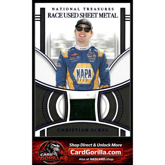 2024 Panini National Treasures Christian Eckes Race Used Sheet Metal Blue #/75