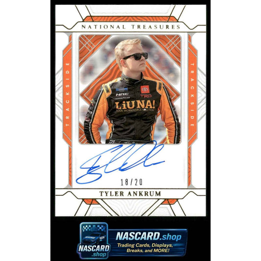 2022 Panini National Treasures #TS-TA Tyler Ankrum Trackside Signatures #/20