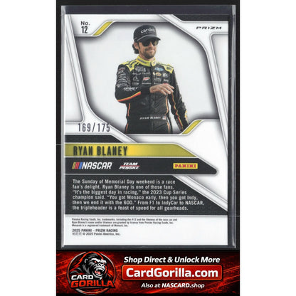 2025 Panini Prizm #12 Ryan Blaney Red Power #/175