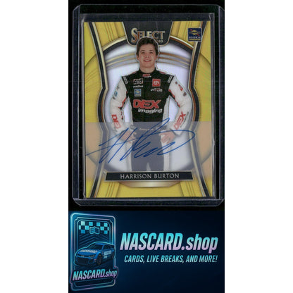 2020 Panini Chronicles #19 Harrison Burton Select Autographs Gold #/10 (RC) - NASCARD.shop