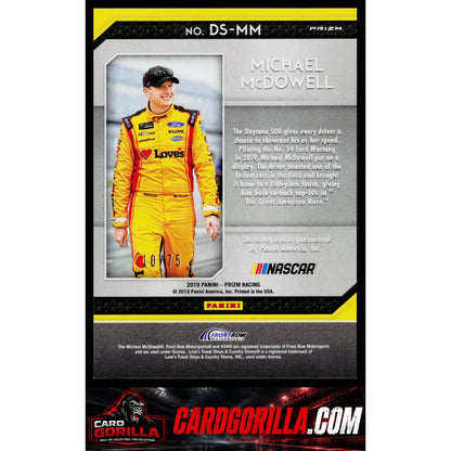 2019 Panini Prizm #DS-MM Michael McDowell Driver Signatures Blue Prizm #/75
