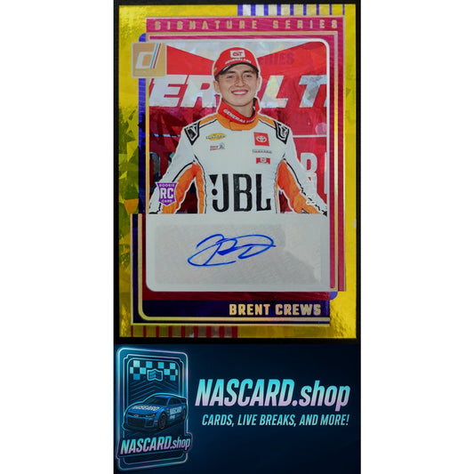 2025 Donruss Brent Crews Signature Series Rookie Card Gold Ice #/10