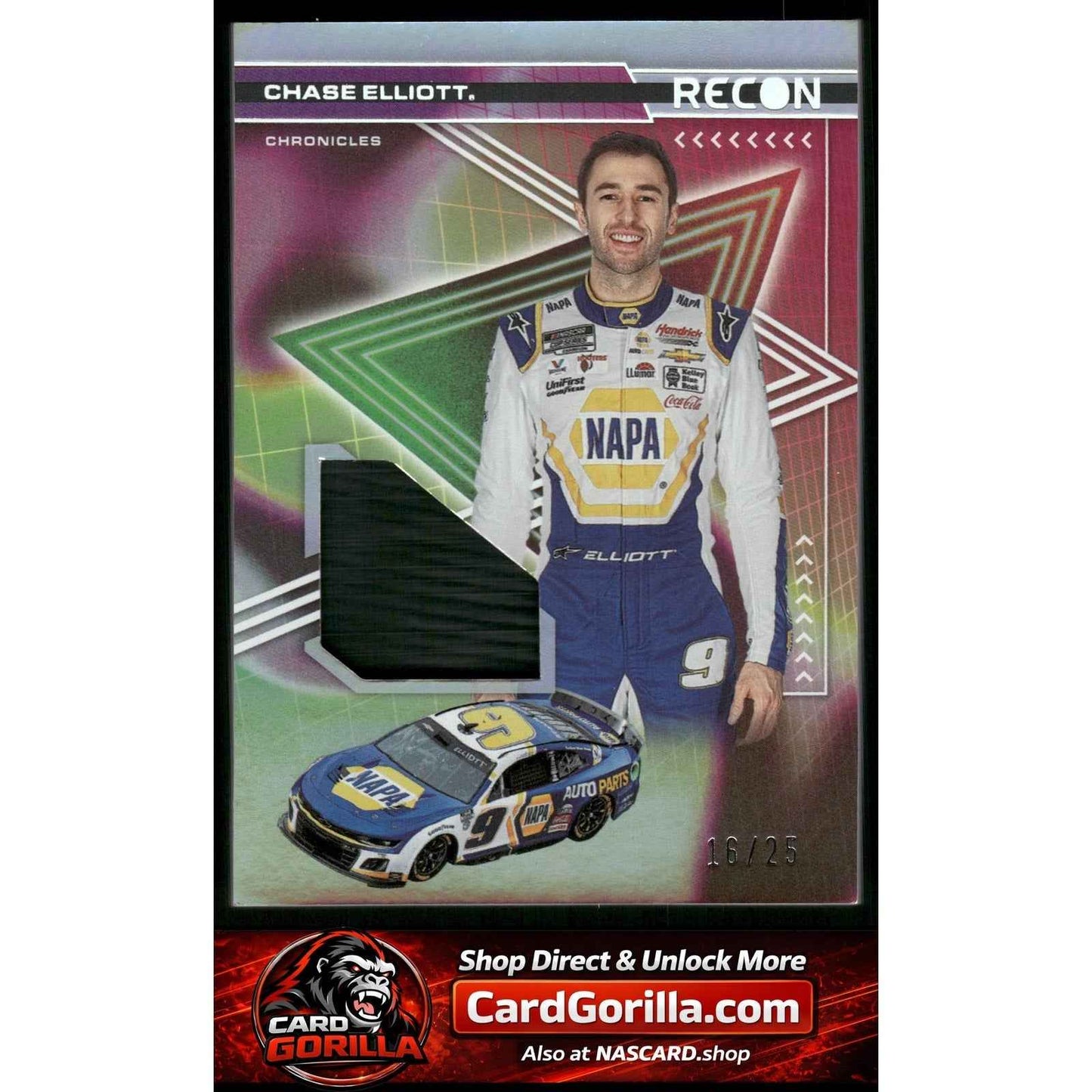 2023 Chronicles Chase Elliott Recon Jumbo Materials Holo Silver #/25
