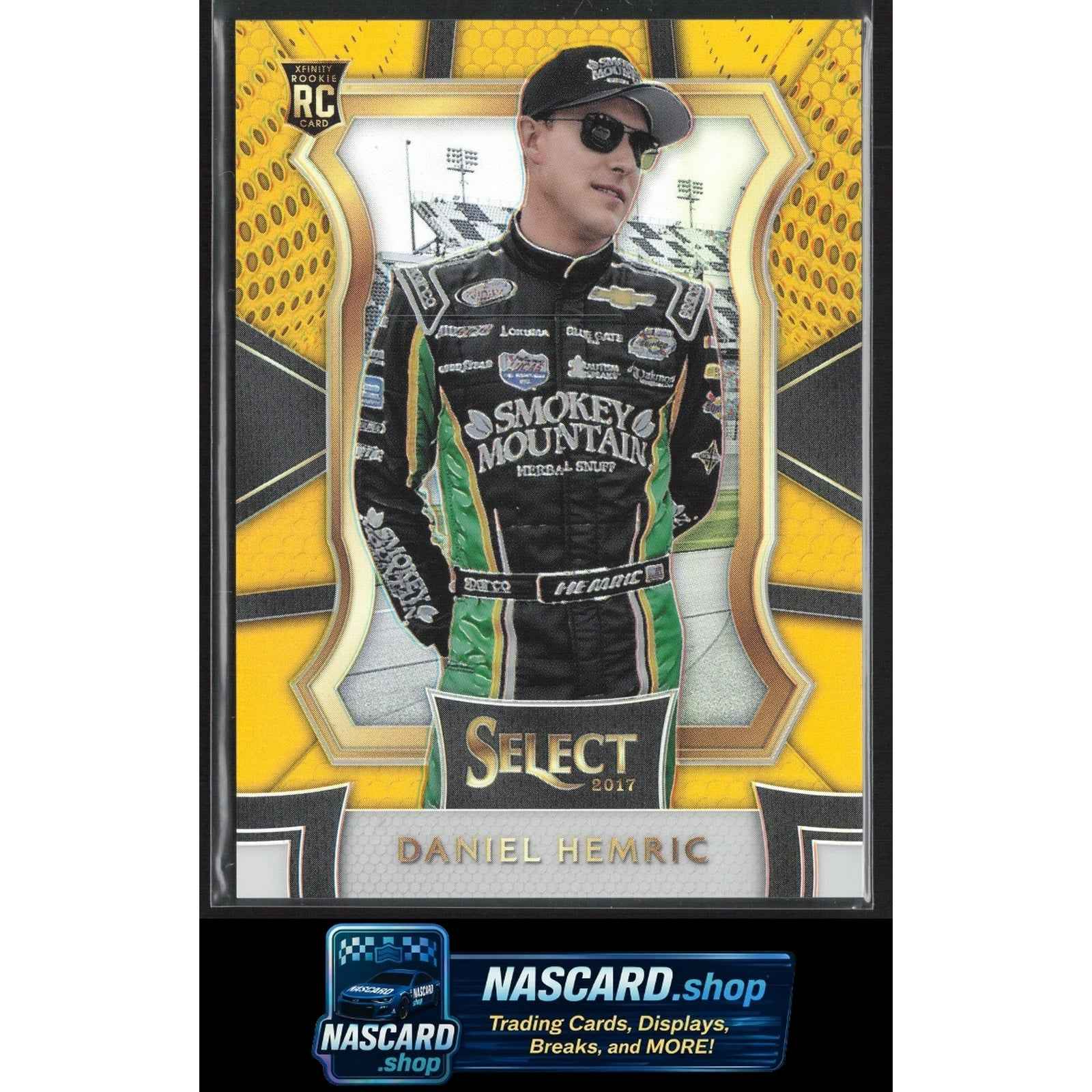 2017 Panini Select #75 Daniel Hemric Gold Prizms #/10 RC