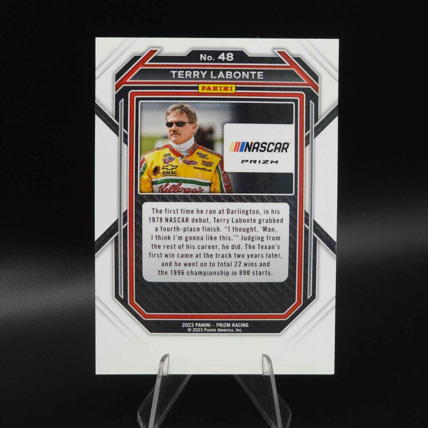 2023 Panini Prizm - White Sparkle Prizm #48 Terry Labonte - NASCARD.shop