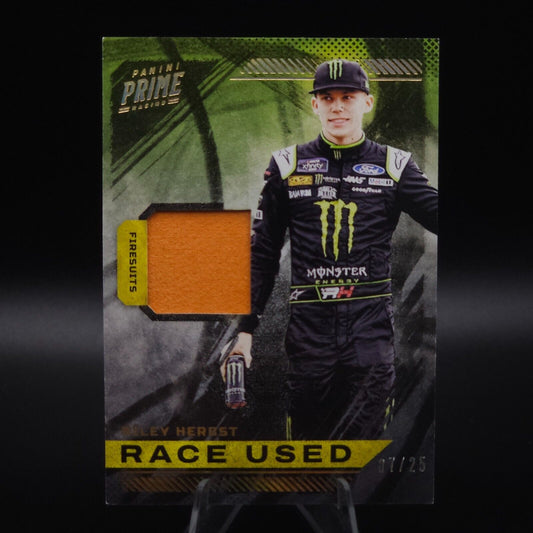 2023 Panini Prime Racing - Race Used Firesuit Gold Riley Herbst /25