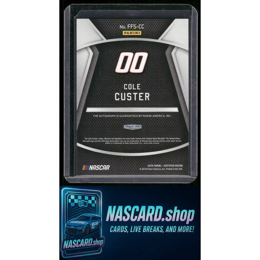 2018 Panini Certified #FFS-CC Cole Custer Fresh Faces Signatures #/75 RC