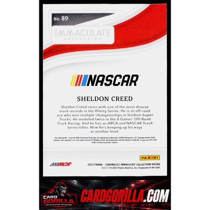 2023 Panini Chronicles #89 Sheldon Creed Immaculate #/99