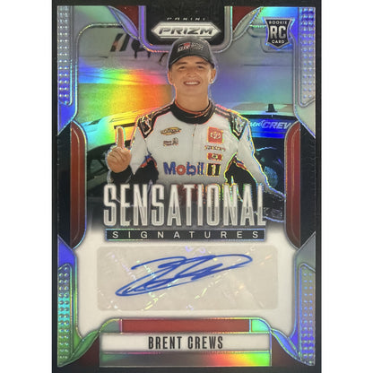 2025 Panini Prizm NASCAR Brent Crews #55 Sensational Signatures Auto