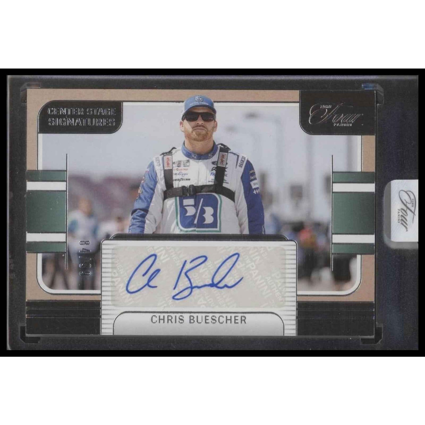 2025 Panini Turn Four #CSS-CBR Chris Buescher Center Stage Signatures #/99