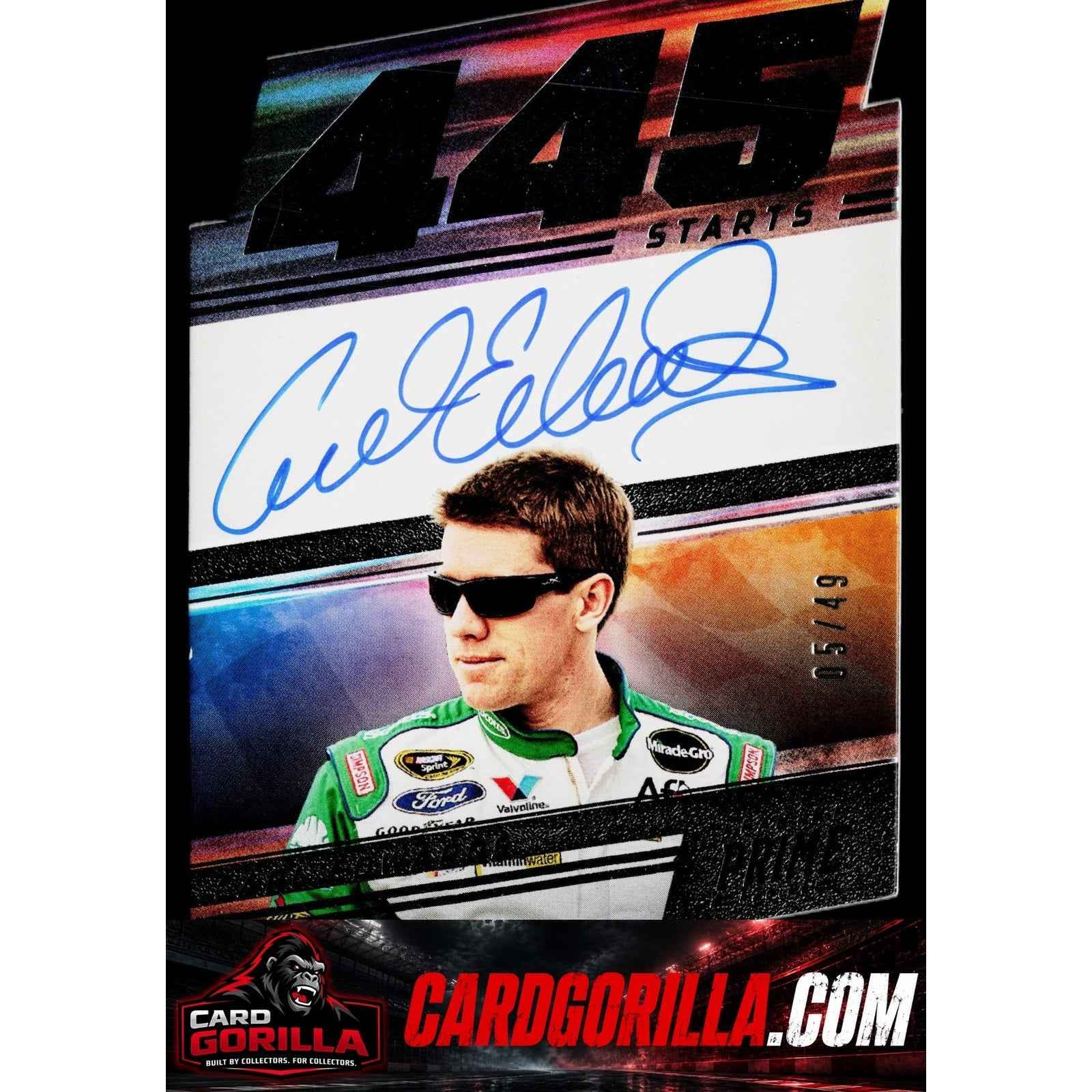 2023 Panini Prime #PNS-CED Carl Edwards Die Cut Prime Number Signatures #/49