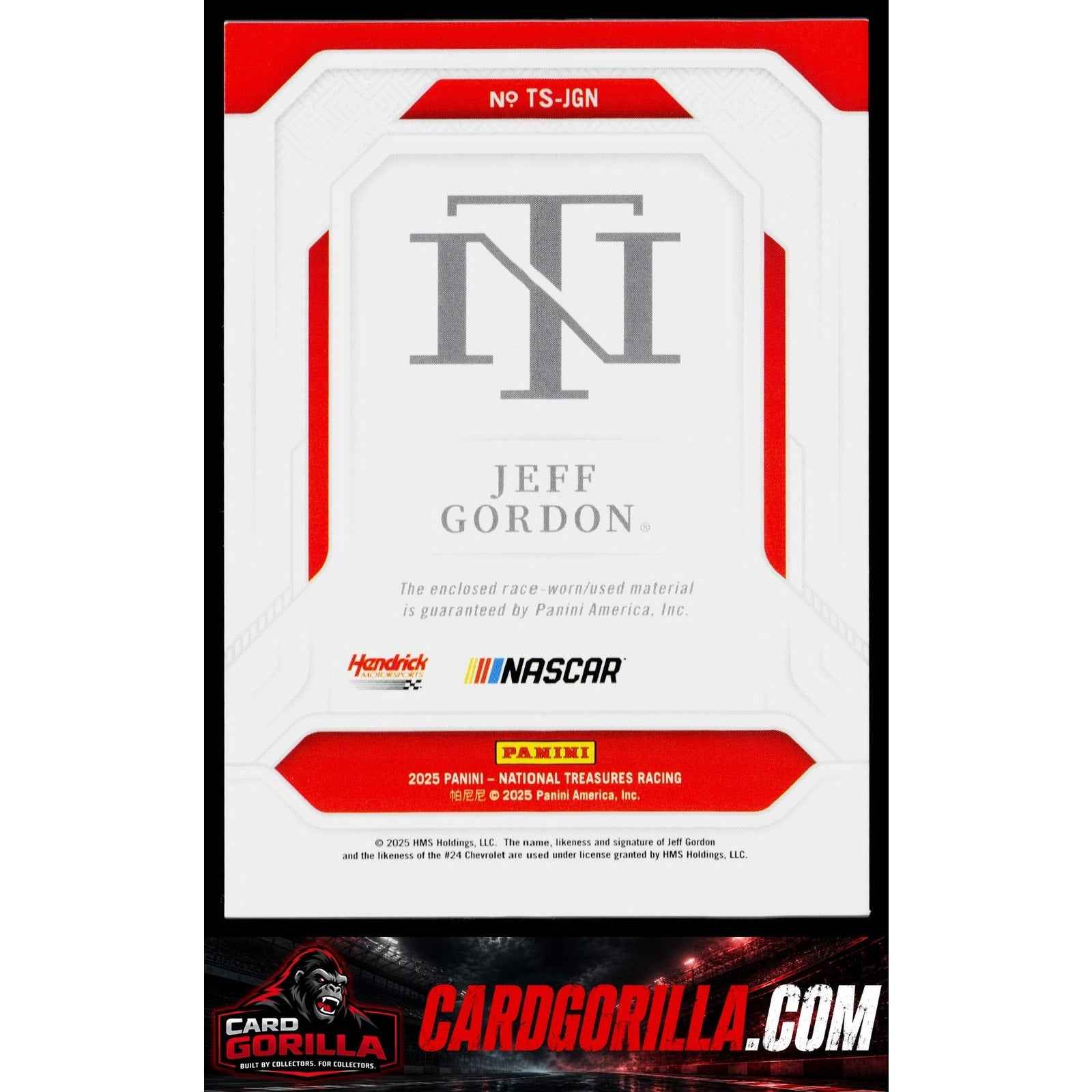 2025 Panini National Treasures Jeff Gordon Treasured Swatches Holo Silver #/30