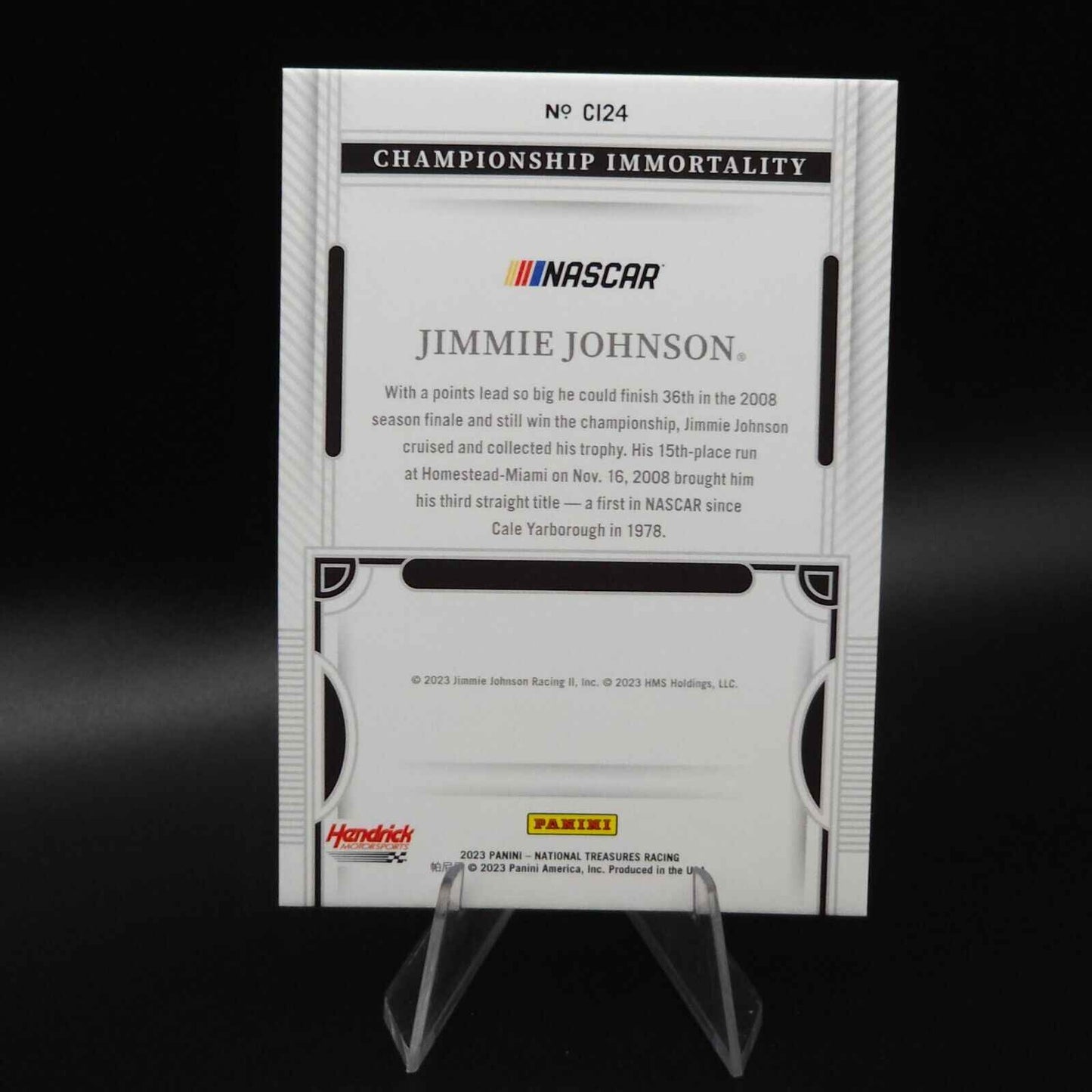 2023 National Treasures Championship Immortality Gold #CI24 Jimmie Johnson /10 - NASCARD.shop