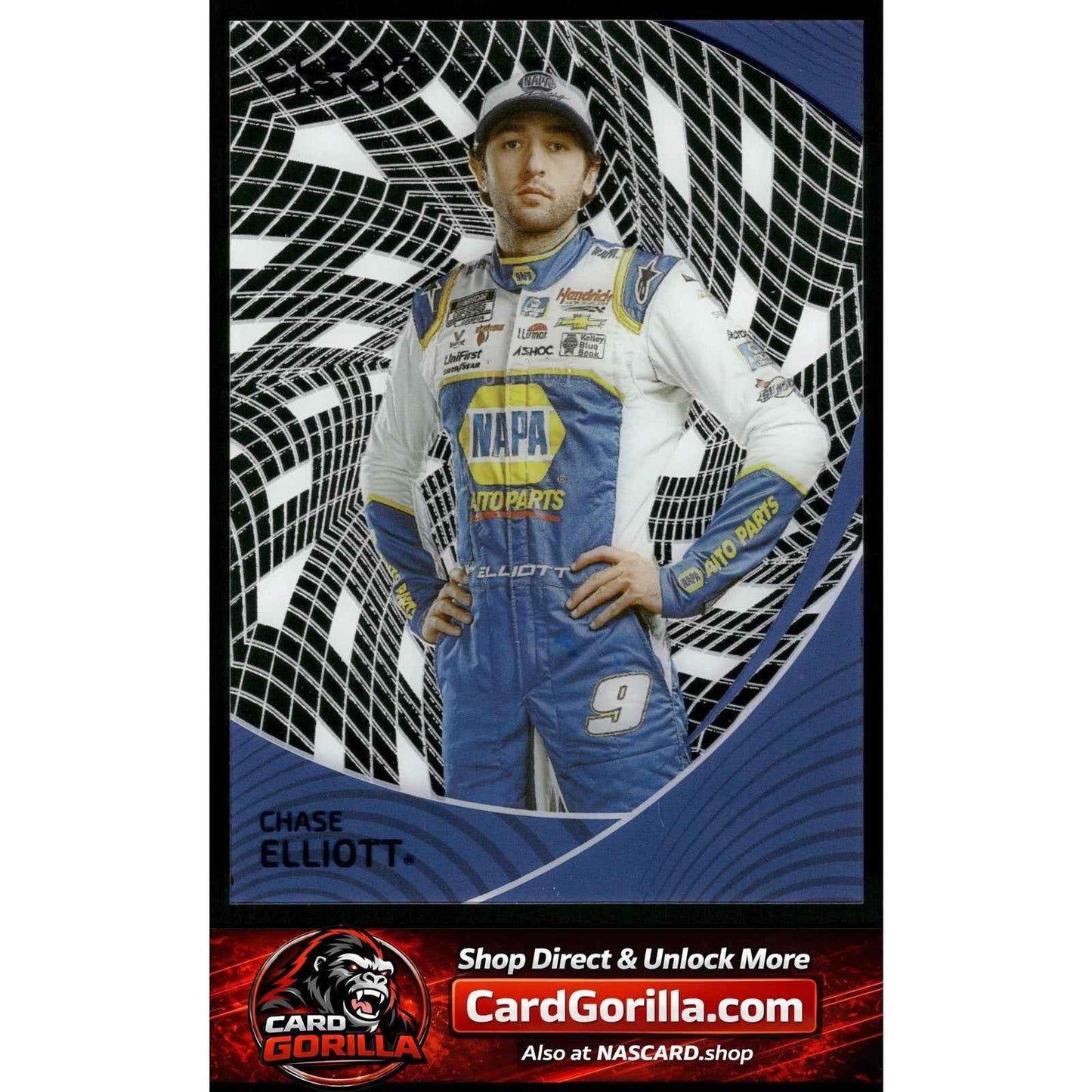 2022 Panini Chronicles #30 Chase Elliott Clear Vision Blue #/50