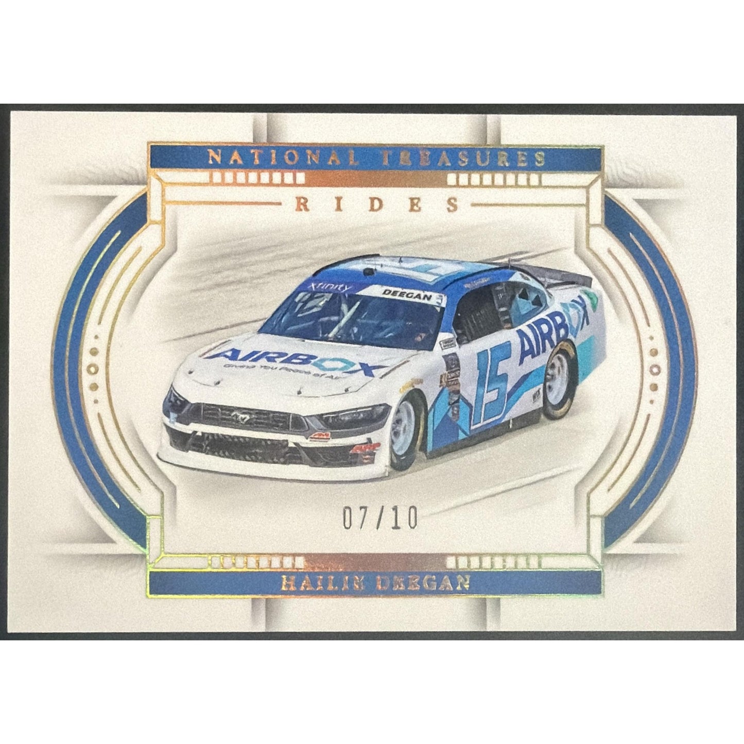 2024 Panini National Treasures Hailie Deegan #73 Rides Gold Holo 07/10