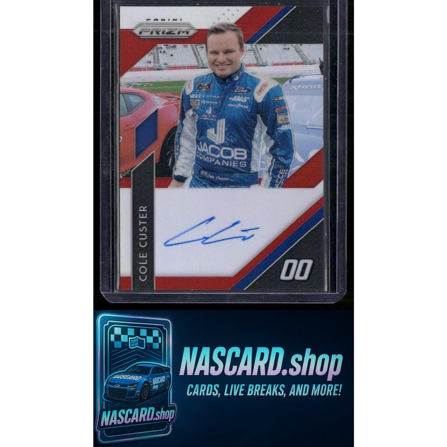2019 Panini Prizm #DS-CC Cole Custer Driver Signatures Red Prizm #/50