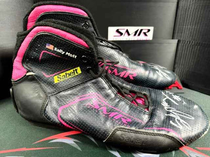 Sally Mott Autographed 2025 Mazda MX-5 Cup Race-Worn Driving Shoes