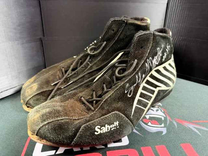 Sally Mott Autographed 2024 Rookie Season Screen & Race-Worn Sabelt Driving Shoes