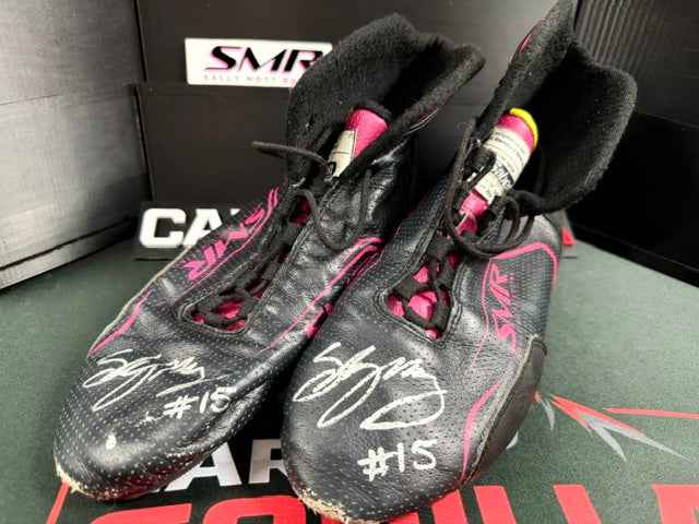 Sally Mott Autographed 2025 Mazda MX-5 Cup Race-Worn Driving Shoes