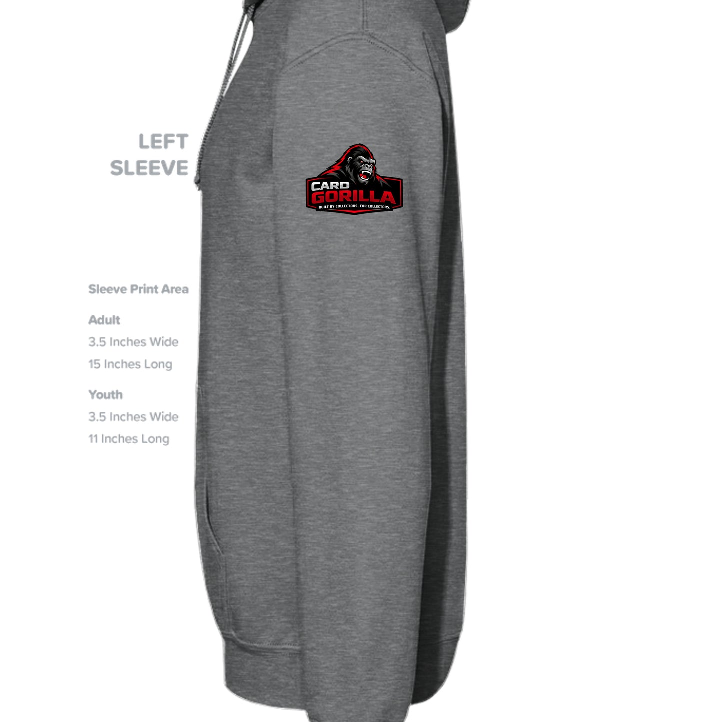 Fan Charcoal Heather - G185 - SLEEVE_LEFT