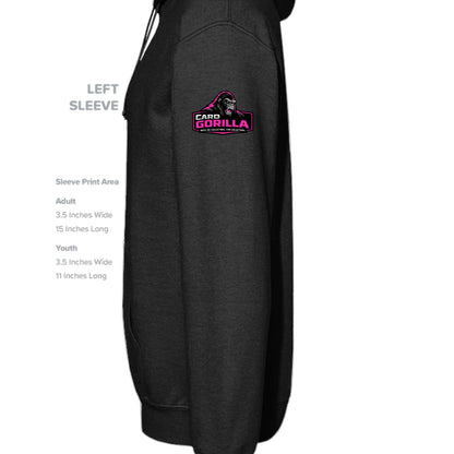 Ariana Jencik | Card Gorilla Adult Hoodie – Pink Logo