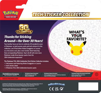 Pokémon 30th Celebration Tech Sticker Collection Blister