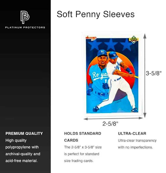 Platinum Protectors Standard Size Card Sleeves – 100 Pack | Trading Card Penny Sleeves