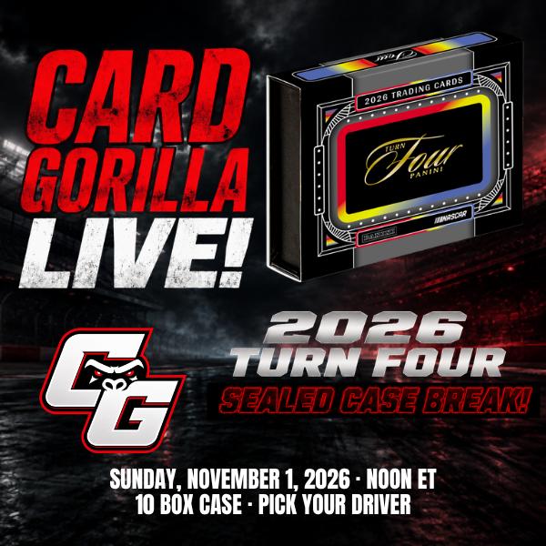 Card Gorilla CG — 2026 Panini Turn Four 10 Box Case Pick Your Driver Break — Sunday, November 1, 2026 at Noon ET