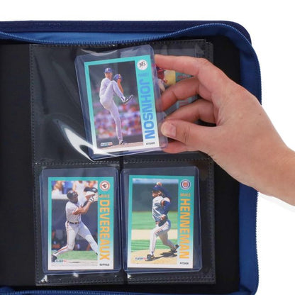 BCW Z-Folio LX 4-Pocket Trading Card Top Loader Binder | Premium Zippered Card Album